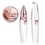 Elektrischer Augenbrauentrimmer für Frauen Gesichtshaarentfernung 2 in 1 Tragbarer USB...