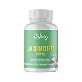 Vitabay Calciumcitrat | 90 natürliche Kapseln | Hochdosiert mit 1000 mg | Schnelle...
