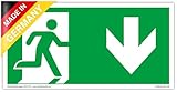 Schild Notausgang | extra langnachleuchtend | PVC selbstklebend 297x148mm | gemäß ASR...