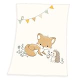 Herding Baby Best Waldfreunde Microfaser-Flauschdecke, 75 x 100 cm, Polyester,...