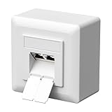 FGB CAT6a Universal Netzwerkdose Anschlussdose Datendose Netzwerkbuchse 2 Port RJ45...