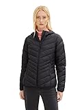 TOM TAILOR Denim Damen 1035807 Lightweight Steppjacke Mit Kapuze, 14482 – Tiefschwarz, L...