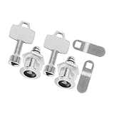 Gadpiparty 2 Satz Dreieckschlüssel Metall Cam Lock Mülltonnenschloss Sicherheitsschloss...