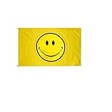 Stormflag Gelbe Smiley-Fahne 90x150cm Festival-Fahne 3x5ft Polyester 90g mit...