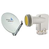 WISI Orbit Topline Satelliten Offset-Antenne OA85G in Lichtgrau – 85cm Reflektor &...