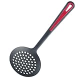Westmark Schaumlöffel/Schöpf-/Abseihlöffel, Länge: 32,2 cm, Gallant, Schwarz/Rot,...