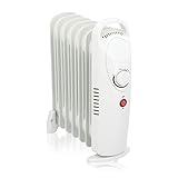 Alpina Öl-Heizkörper, 850 W, 7 Elemente, Mechanischer Thermostat,...