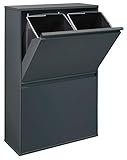 ARREGUI Basic CR604-B Mülltrennsystem aus Stahl | 4 Fächer Mülleimer für die Küche |...