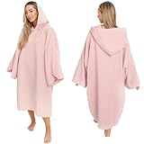 Brentfords Kapuzen Handtuch Poncho für Erwachsene, groß, zum Baden, Schwimmen, Surfen,...