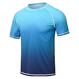 Huayuzh Herren Rashguard T-Shirt Schwimm Shirt Schnelltrocknend Leicht Atmungsaktiv Surfen...