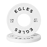 EGLES Wechselscheiben-Paar, weiß, 0,6 kg, gummierte Hantelscheiben, paarweise, olympische...