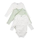 Stellou & friends Baby-Body - Wickelbody 3er Set I kuschelweiche Babys Kleidung...