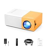 Mini Beamer, Vamvo YG300 Pro-Mini-Projektor, Tragbarer Filmprojektor 1080p...