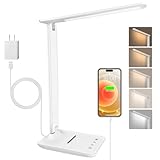 Jumoking Schreibtischlampe LED Dimmbar Augenschutz,Desk Lamp mit 5 Farben und 5...