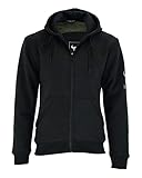 BULLDT Herren Motorrad Hoodie mit Protektoren 100% Aramid schutz Kapuzenpullover...