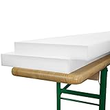 Beautissu 2er Set Bierbank Auflage 4x25x220cm – Schaumstoffpolster für Hussen – 4cm...