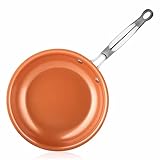 QXSJEDYCH , Kochtopf 8/10/12 Zoll Antihaft-Pfanne Kupferpfanne mit Keramikbeschichtung...