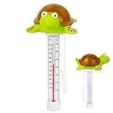 YAOPIU Pool Thermometer, Schildkröten-Motiv Wassertemperaturmesser, Wasserdichtes...