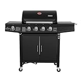 TAINO RED 4+1 Gasgrill Grillwagen BBQ Edelstahl-Brenner Gas-Grill 4 Brenner...