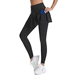 Leggings mit Rock Damen High Waist Tennis Dress Modische Elastische Yoga-Shorts Mit...