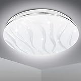 EXTRASTAR 33CM Led Deckenleuchte,24W Moderne Kaltweiß Deckenbeleuchtung...