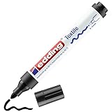 edding 4500 Textilmarker - schwarz - 1 Stift - Rundspitze 2-3 mm - Textilstifte...