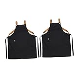 Mikinona 2 Stück Backschürze Unisex-Küche Haushaltsschürze Arbeitsschürze...