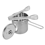 Veemoon 1 Set Edelstahl Fritteuse Bratzange Mit Topf Mini Friteusen Set Lebensmittelzange...