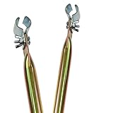 2 STÜCK - Stahl Zeltstange - mit 2X Klemmen - teleskopierbar 110-200cm -...