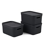 Jive Dekobox 3er-Set Aufbewahrungsbox 5l mit Deckel, Kunststoff (PP recycelt),...