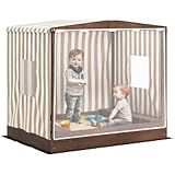 AIYAPLAY Sandkasten mit Vordach und Netztür, 142 x 101,5 cm Sandkiste aus Holz Sandbox...