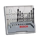 Bosch 15tlg. Bohrer-Set (für Holz, Stein und Metall, Ø 3-8 mm, Zubehör Bohrschrauber...