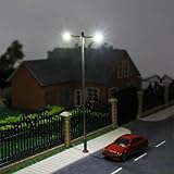 10 Stück LED-Doppel-Peitschenlampen, geeignet für H0 00 für Straßen, verstellbare...