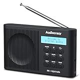 Audiocrazy Radio Digital DAB+ UKW/FM Radio,Radio Bluetooth 5.0 Tragbare Klein Radio mit...