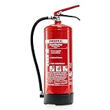 Pulver-Feuerlöscher – Protex Pulverfeuerlöscher – 6 Liter - für die Brandklassen...
