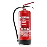 Pulver-Feuerlöscher – Protex Pulverfeuerlöscher – 6 Liter - für die Brandklassen...