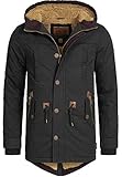 Indicode Herren Barge Winterjacke m. Kapuze & Teddyfutter | Winterparka...