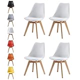 mcc direct Esszimmerstühle im 4er Set Küchenstuhl Bürostuhl Lounge Stuhl Designer...