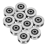 Fafeicy V-Nut-Kugellager, 10 Stück TV0418 4 * 18 * 8 mm Lager Stahl...