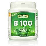 B-Komplex 100, extra hochdosiert, 120 Kapseln - alle Vitamine der B-Gruppe. OHNE...