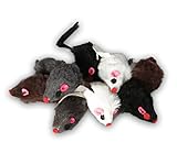EBI Echtfell-Spielzeugmaus, ideale Beschäftigung für Katzen, Fellmäuse im Set, je 5 cm...
