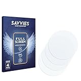 Savvies 4 Stück Full-Screen Schutzfolie für Armbanduhren (Kreisrund, ø: 30.5 mm)...