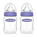 Lansinoh Babyflasche mit NaturalWave Sauger Gr. S, 2 x 160 ml, Doppelpack