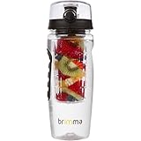 Brimma 1L Trinkflasche mit Früchtebehälter - Wasserflasche mit Fruchteinsatz -...
