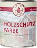 Bamberger Farbwerke Matt Holzschutzfarbe Wetterschutzfarbe Holzfarbe für Außen (750ml,...