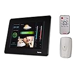 Hama Digitaler Bilderrahmen mit Wetterstation (20,3 cm (8 Zoll) TFT-LCD-Display,...