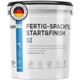 simpleBAU Spachtelmasse Weiß Innen 1,5 kg – Gebrauchsfertige Fertigspachtel...