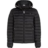 Tommy Hilfiger Damen Daunenjacke Padded Global Stripe Jacket mit Kapuze, Schwarz (Black),...