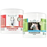 Kräuterhof Pferdebalsam Set Kühlend und Wärmend (2 x 500 ml) – Mit Menthol und...