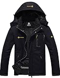 GEMYSE Herren Wasserdichte Berg-Skijacke Winddichte Fleece Outdoor-Winterjacke...